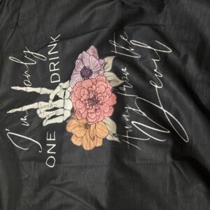 Floral Graphic Black Tee